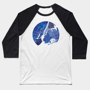 New York City Map Baseball T-Shirt